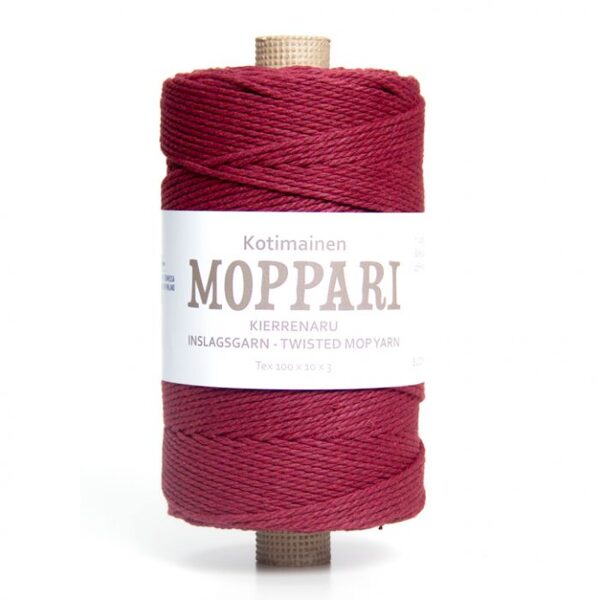 3-pavedienu vīta aukla 3mm, tumši sarkana