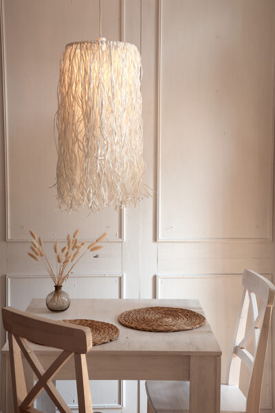 Papīra rafijas lampa, D30cm/D40 cm, balta, #2