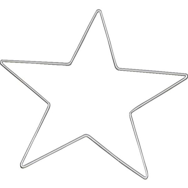 Metāla pamatne - zvaigzne, 15cm, sudraba
